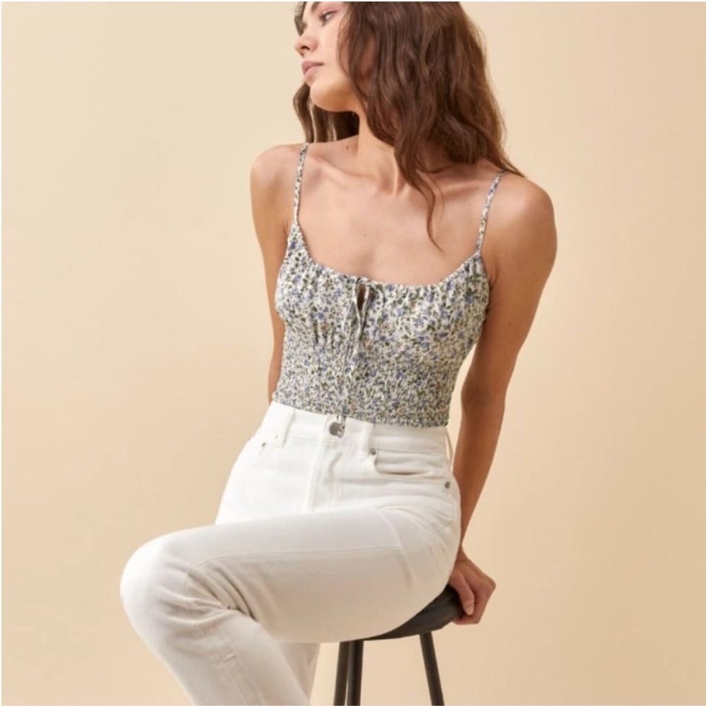 Reformation Carine camisole top in Pixie